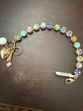 Mariana Multicolor Basic Crystal Bracelet in roseGold Tone 4252